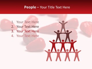 A Group Of Red Peppers On A White Surface PowerPoint Template