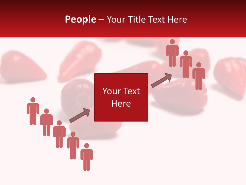 A Group Of Red Peppers On A White Surface PowerPoint Template