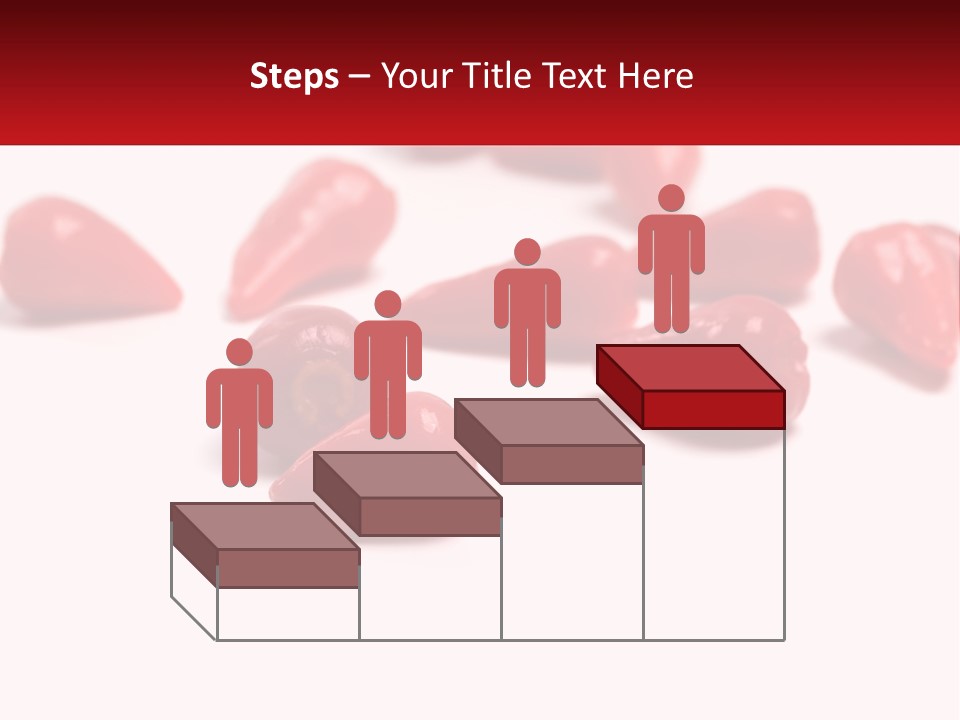 A Group Of Red Peppers On A White Surface PowerPoint Template