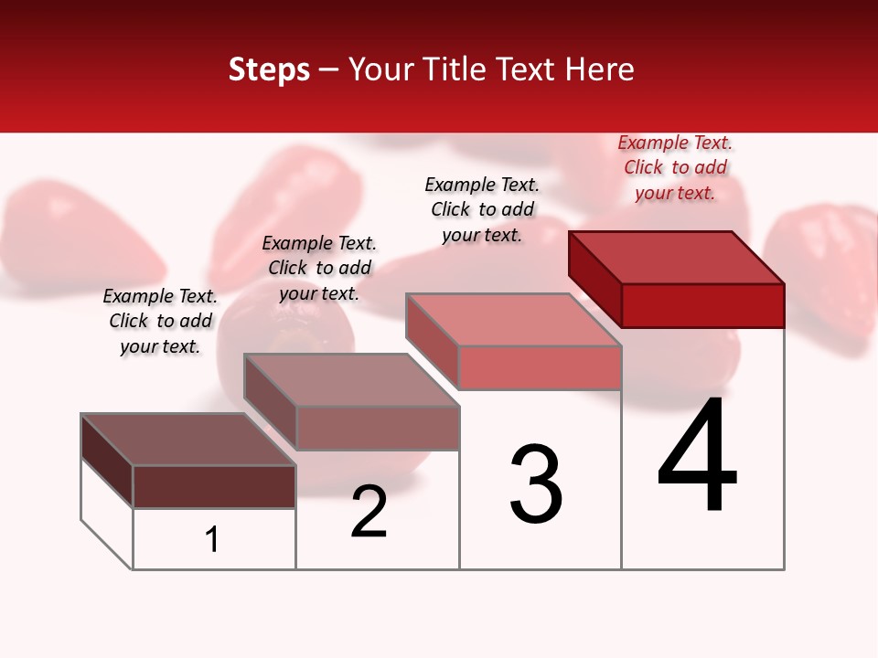 A Group Of Red Peppers On A White Surface PowerPoint Template