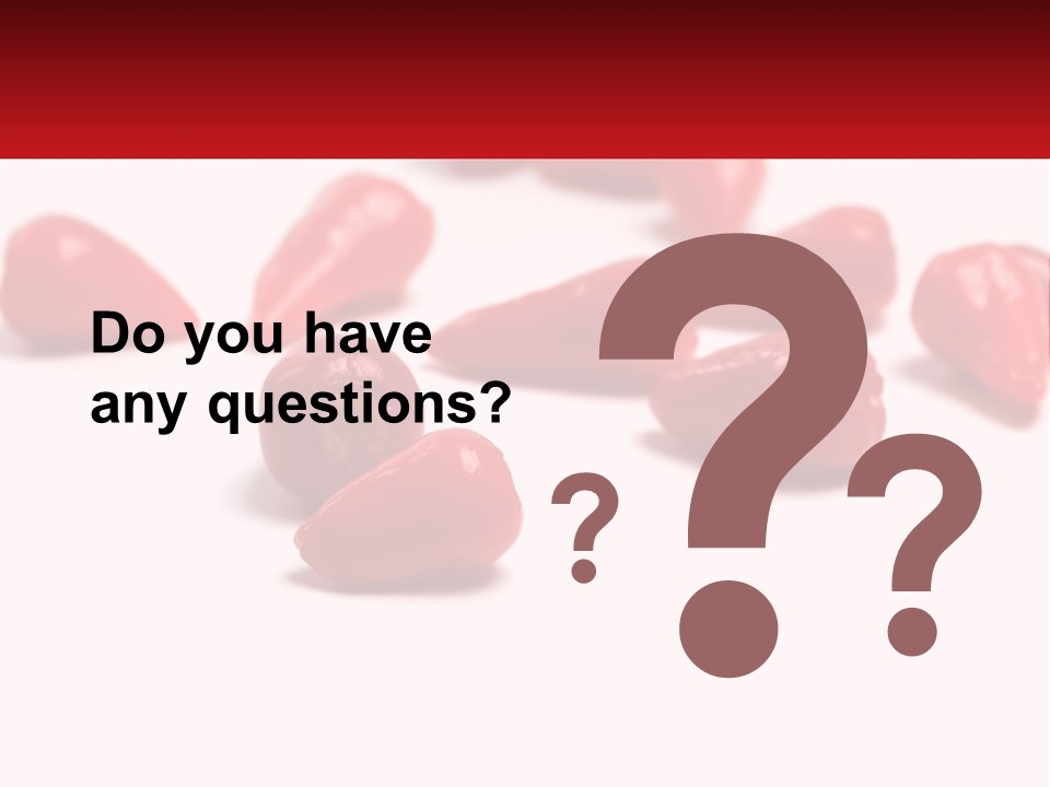 A Group Of Red Peppers On A White Surface PowerPoint Template