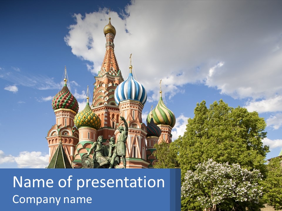 A Picture Of A Church With A Blue Sky In The Background PowerPoint Template