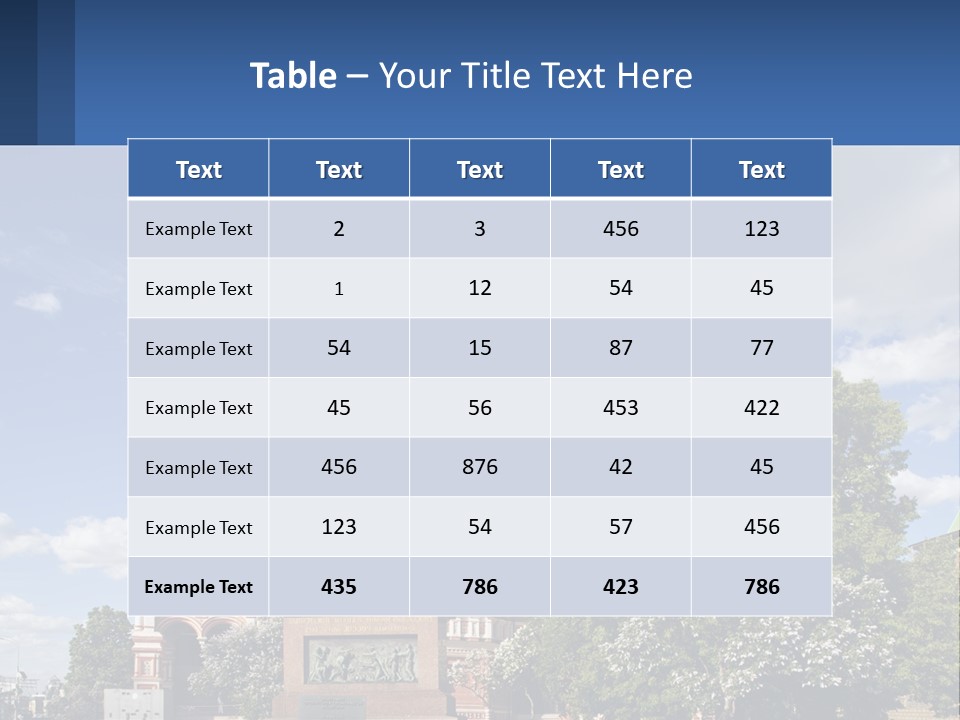 A Picture Of A Church With A Blue Sky In The Background PowerPoint Template