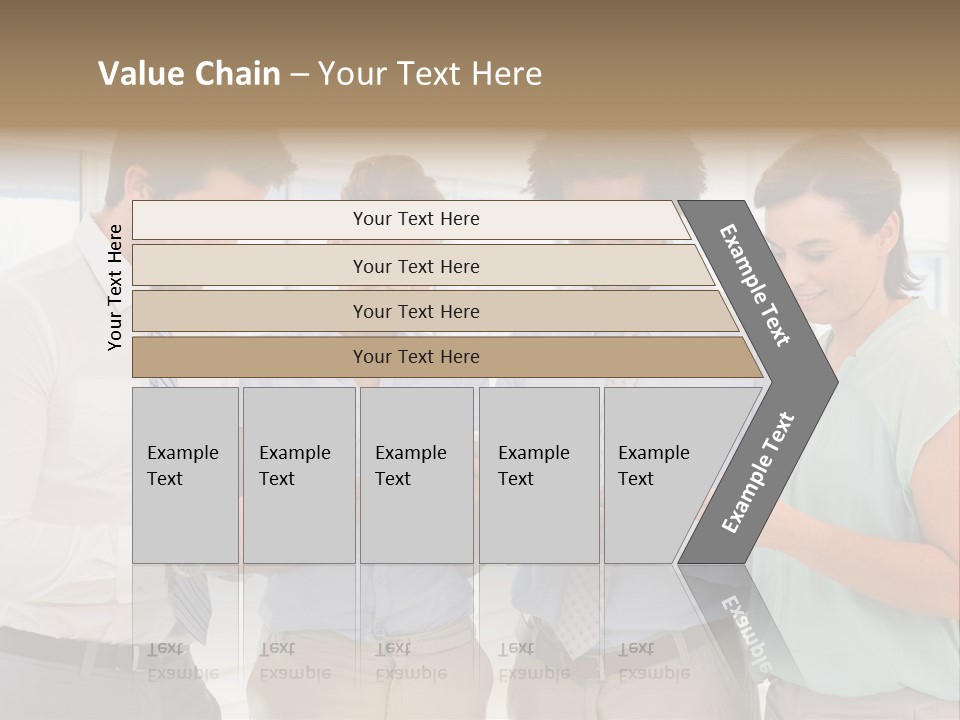A Group Of Business People Looking At Their Cell Phones PowerPoint Template