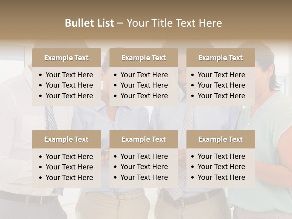 A Group Of Business People Looking At Their Cell Phones PowerPoint Template