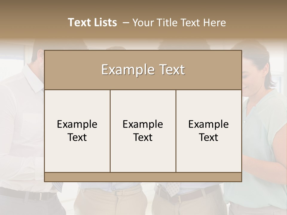 A Group Of Business People Looking At Their Cell Phones PowerPoint Template