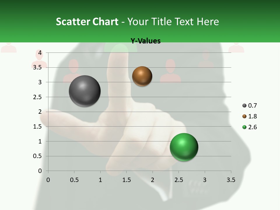 A Man In A Suit Pointing To A Green Button PowerPoint Template