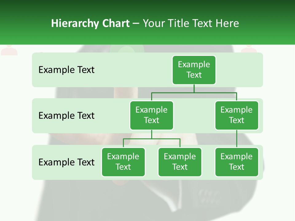 A Man In A Suit Pointing To A Green Button PowerPoint Template
