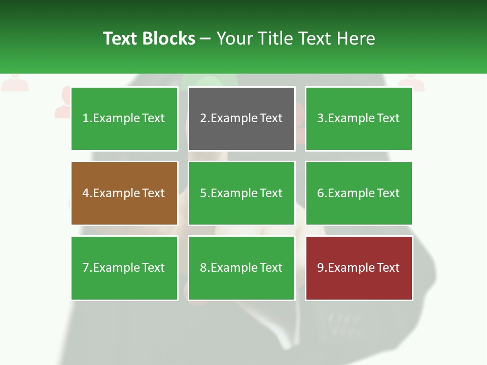 A Man In A Suit Pointing To A Green Button PowerPoint Template
