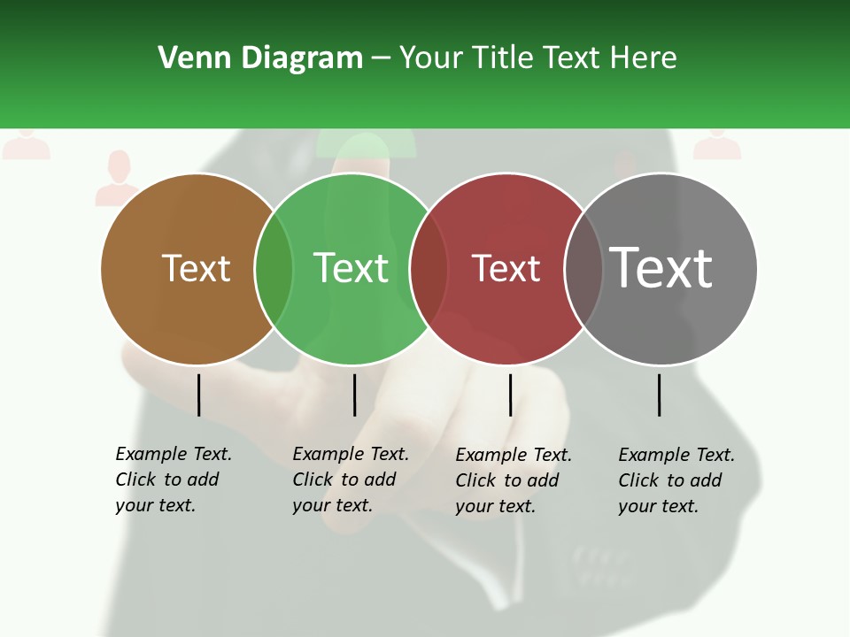 A Man In A Suit Pointing To A Green Button PowerPoint Template