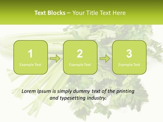 A Bunch Of Celery Sitting On Top Of A Table PowerPoint Template