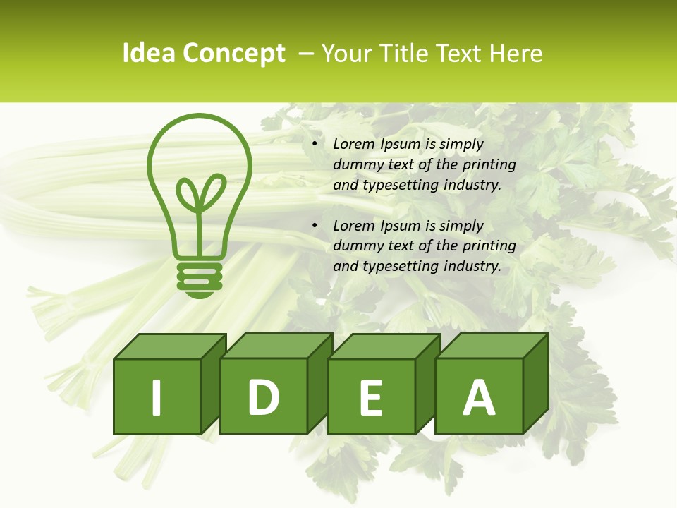 A Bunch Of Celery Sitting On Top Of A Table PowerPoint Template