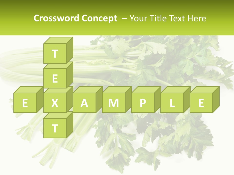 A Bunch Of Celery Sitting On Top Of A Table PowerPoint Template