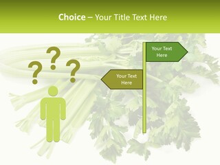 A Bunch Of Celery Sitting On Top Of A Table PowerPoint Template
