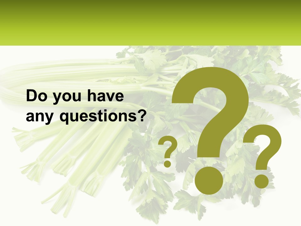 A Bunch Of Celery Sitting On Top Of A Table PowerPoint Template