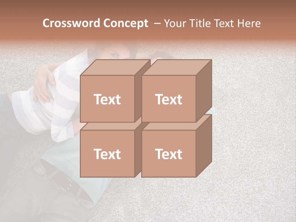 A Man And A Woman Laying On The Floor With Their Arms Around Each Other PowerPoint Template