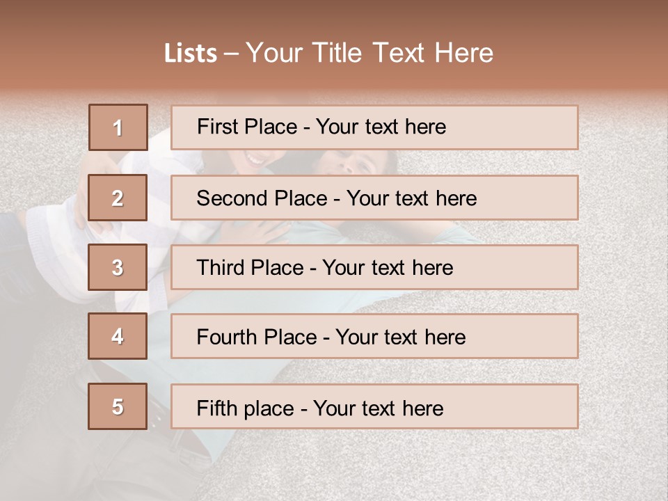 A Man And A Woman Laying On The Floor With Their Arms Around Each Other PowerPoint Template