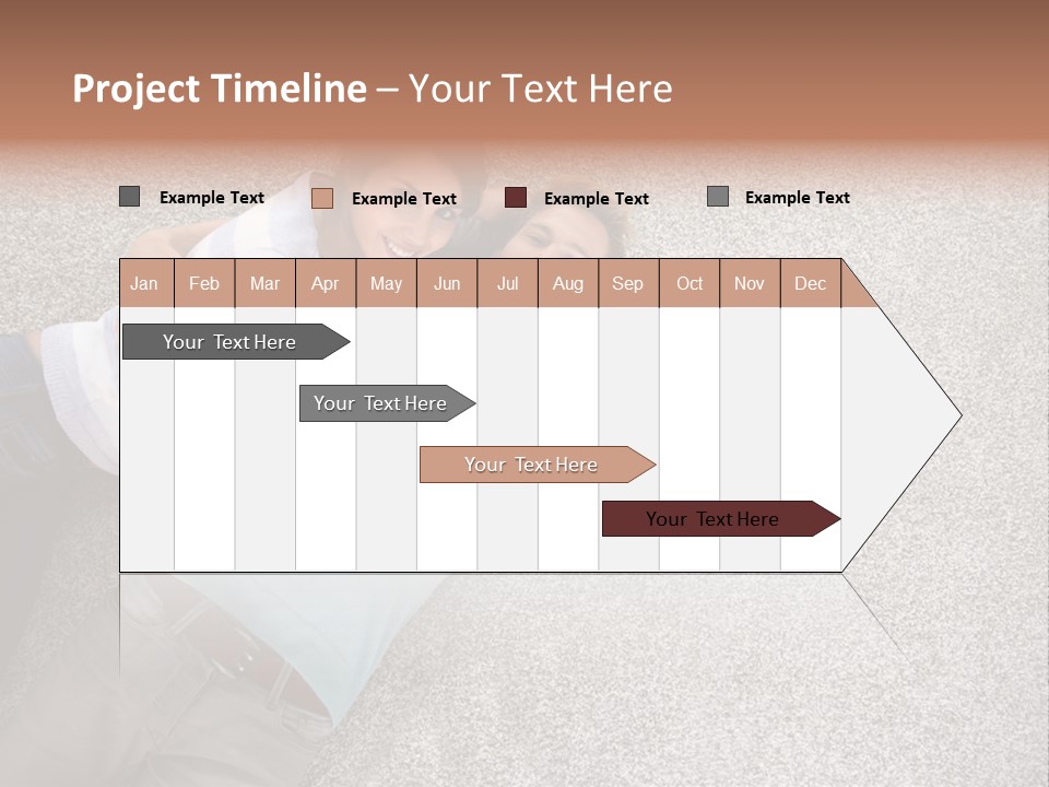 A Man And A Woman Laying On The Floor With Their Arms Around Each Other PowerPoint Template