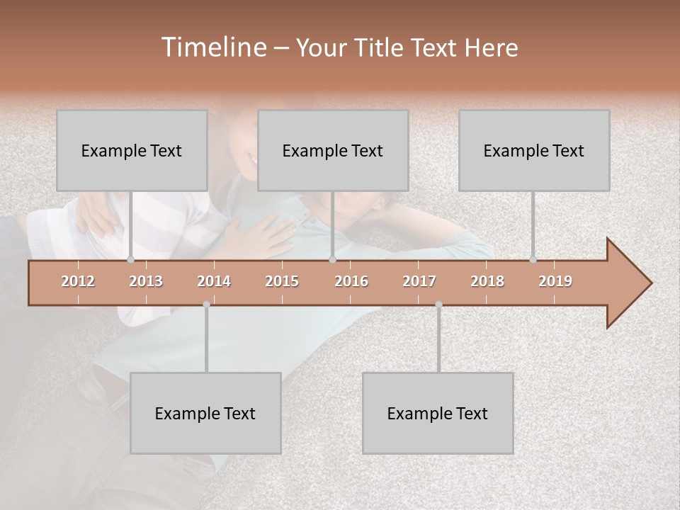 A Man And A Woman Laying On The Floor With Their Arms Around Each Other PowerPoint Template