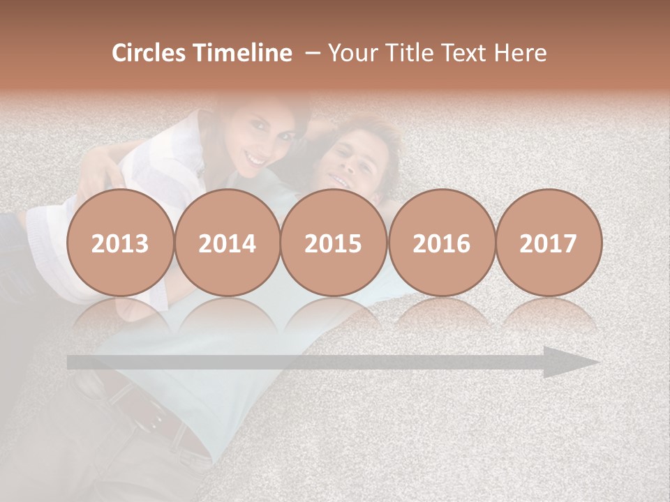 A Man And A Woman Laying On The Floor With Their Arms Around Each Other PowerPoint Template