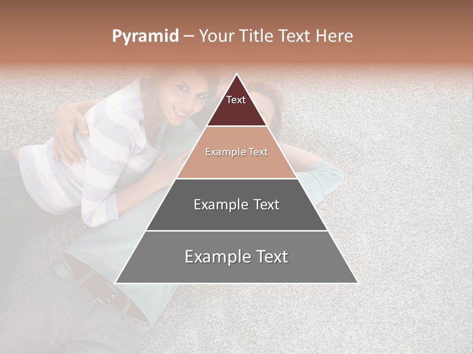 A Man And A Woman Laying On The Floor With Their Arms Around Each Other PowerPoint Template