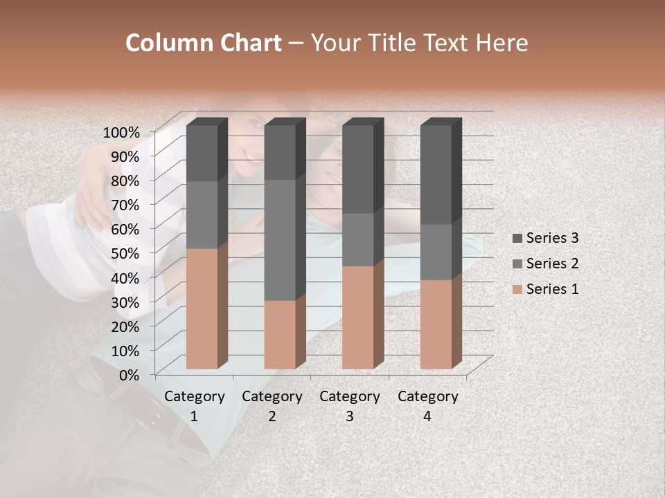 A Man And A Woman Laying On The Floor With Their Arms Around Each Other PowerPoint Template