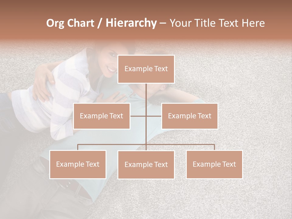 A Man And A Woman Laying On The Floor With Their Arms Around Each Other PowerPoint Template