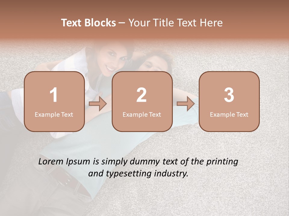 A Man And A Woman Laying On The Floor With Their Arms Around Each Other PowerPoint Template