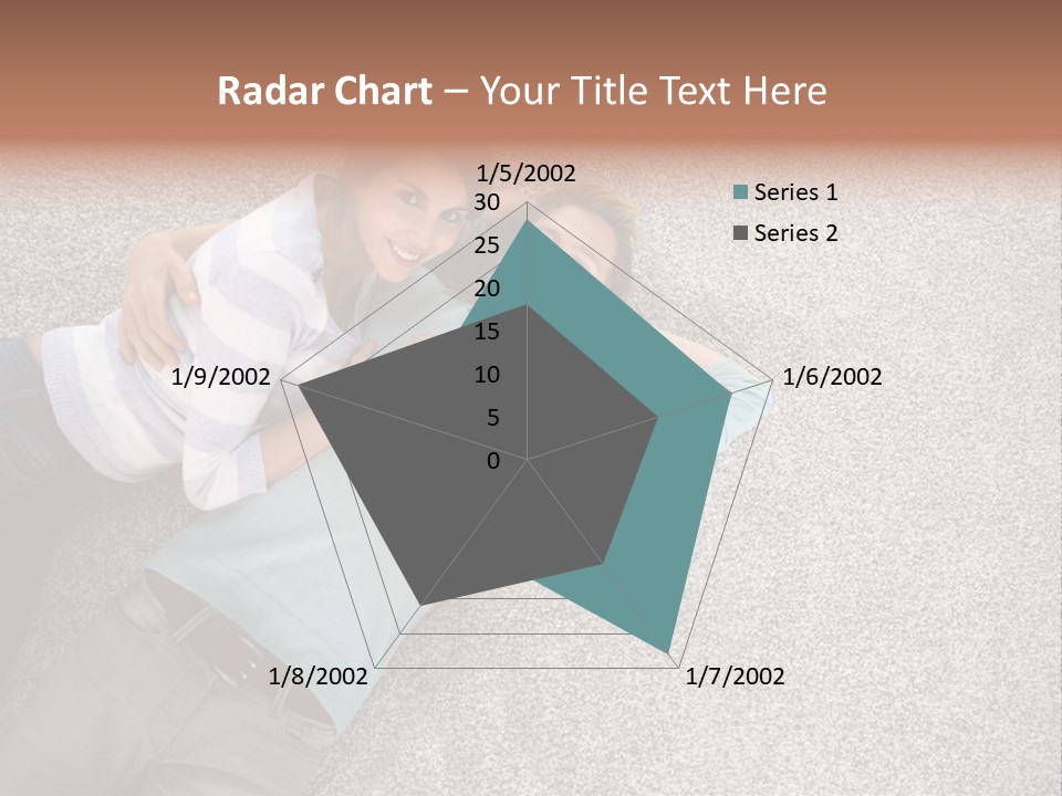 A Man And A Woman Laying On The Floor With Their Arms Around Each Other PowerPoint Template