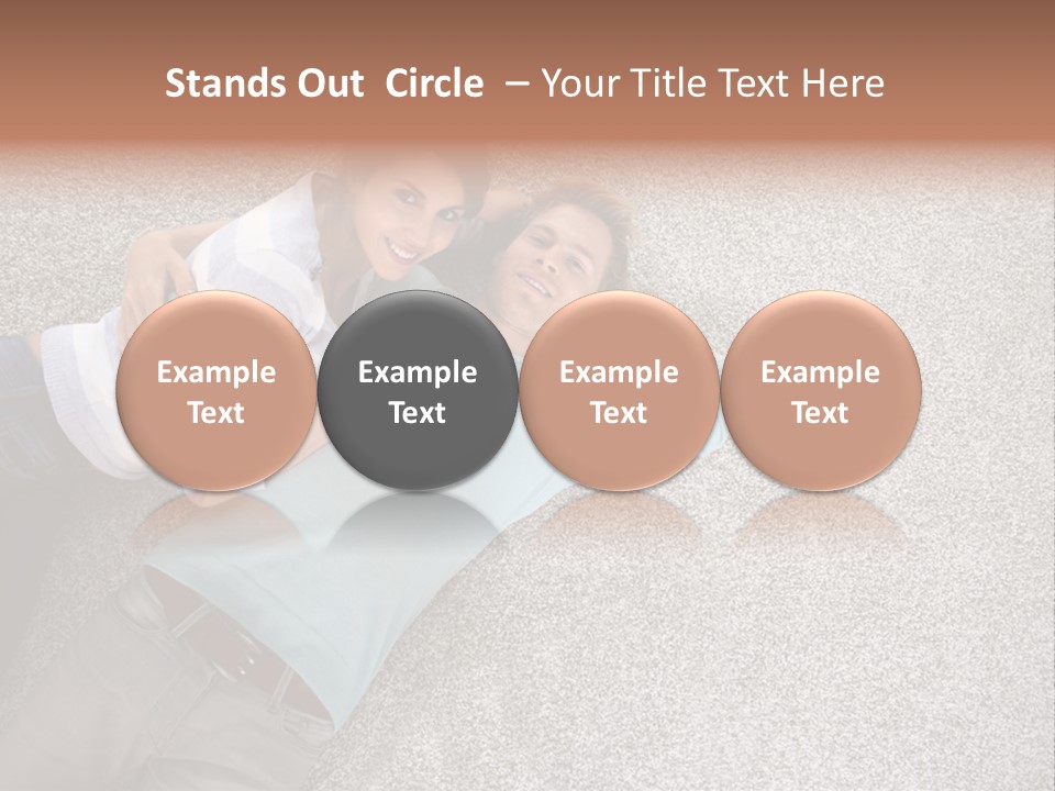 A Man And A Woman Laying On The Floor With Their Arms Around Each Other PowerPoint Template