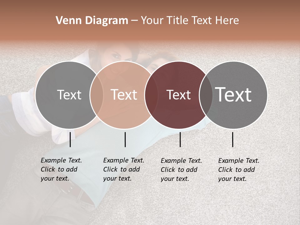 A Man And A Woman Laying On The Floor With Their Arms Around Each Other PowerPoint Template