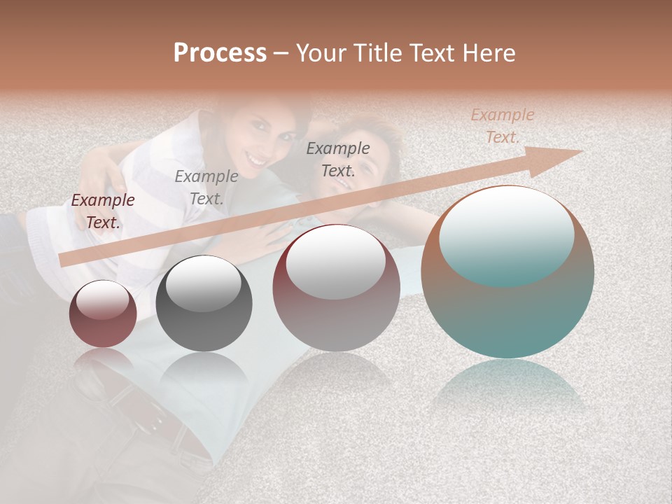 A Man And A Woman Laying On The Floor With Their Arms Around Each Other PowerPoint Template