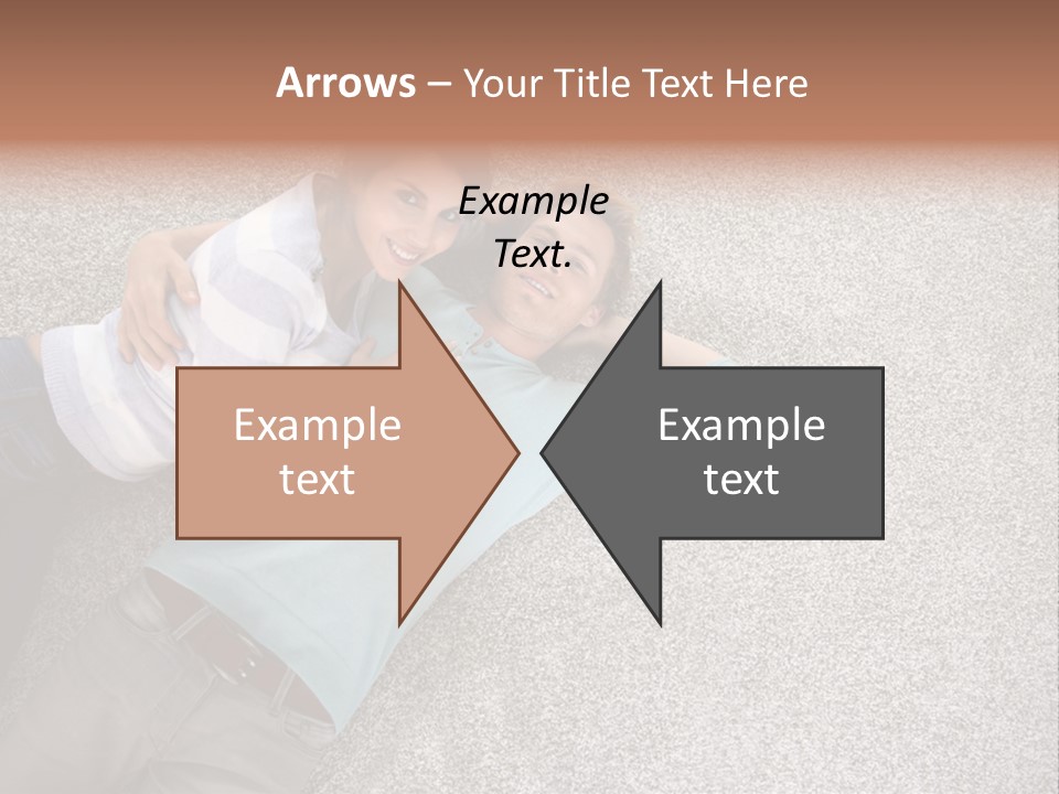 A Man And A Woman Laying On The Floor With Their Arms Around Each Other PowerPoint Template