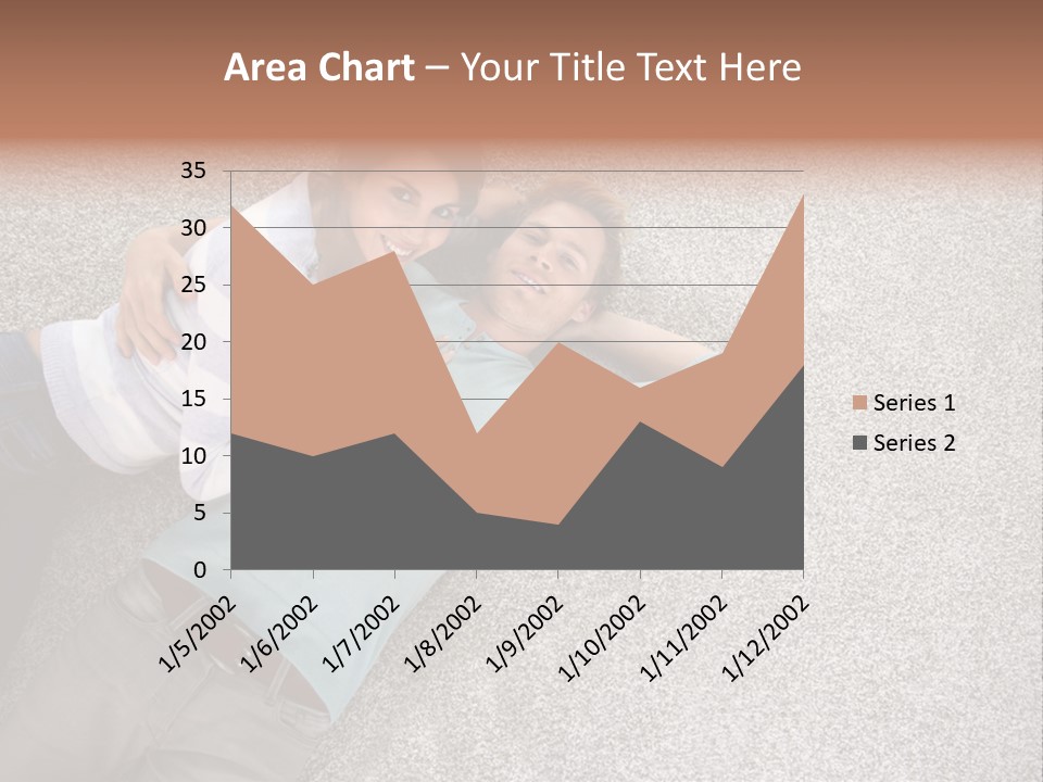 A Man And A Woman Laying On The Floor With Their Arms Around Each Other PowerPoint Template