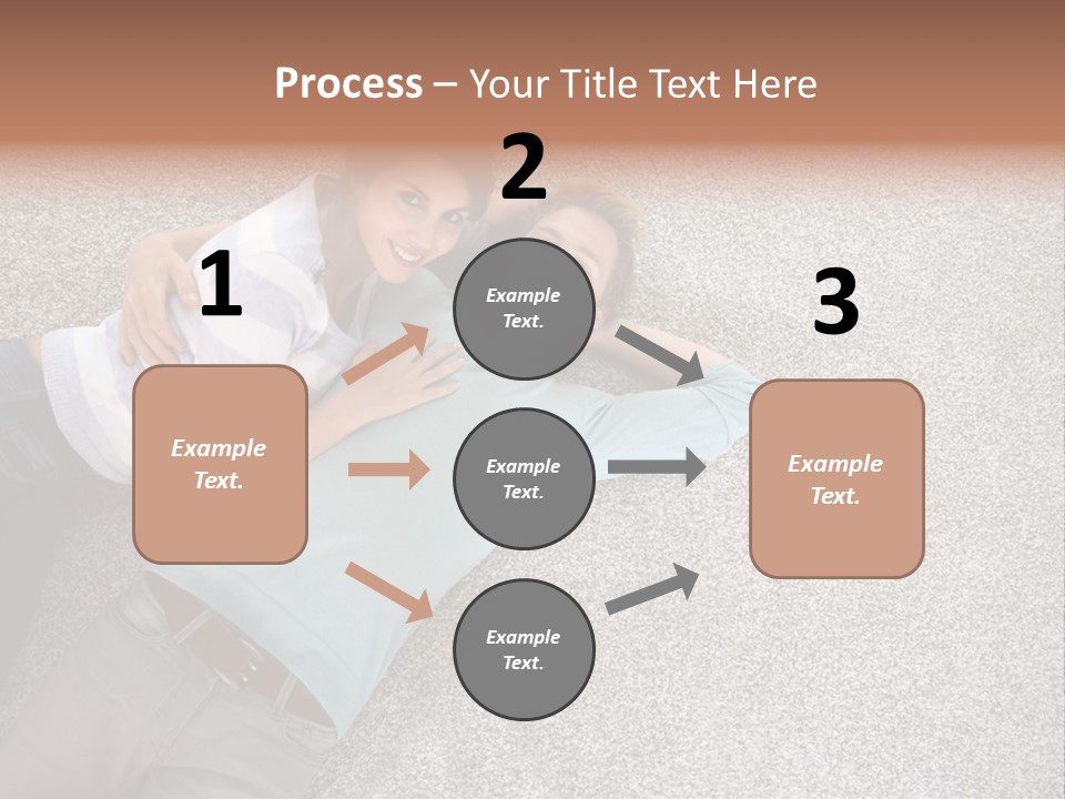 A Man And A Woman Laying On The Floor With Their Arms Around Each Other PowerPoint Template