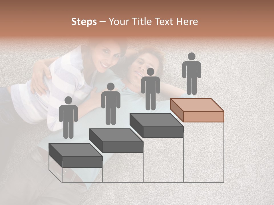 A Man And A Woman Laying On The Floor With Their Arms Around Each Other PowerPoint Template