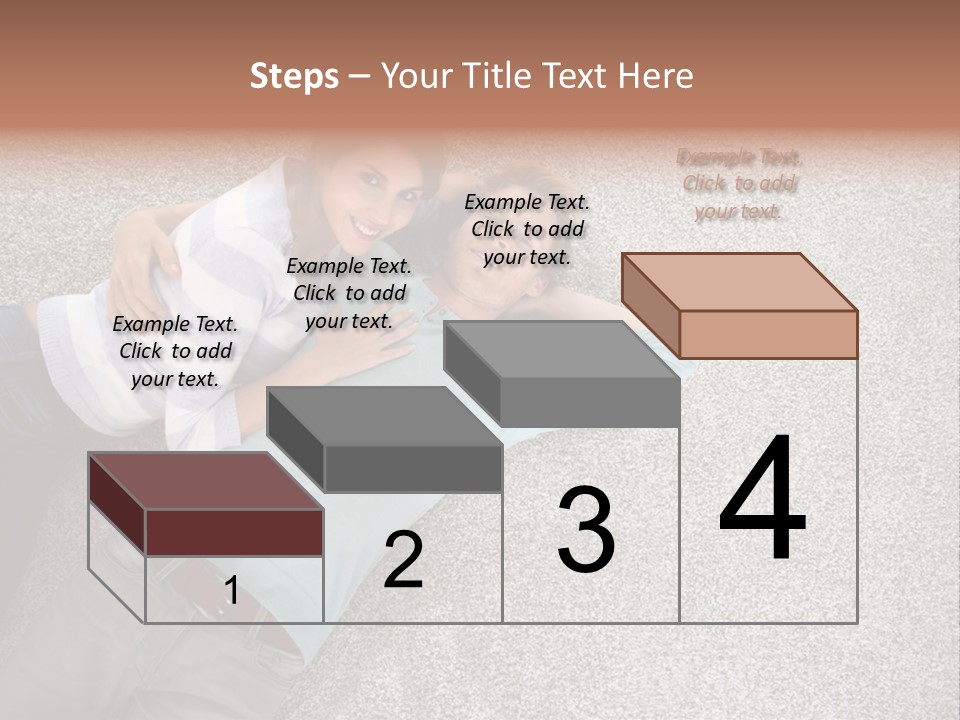 A Man And A Woman Laying On The Floor With Their Arms Around Each Other PowerPoint Template