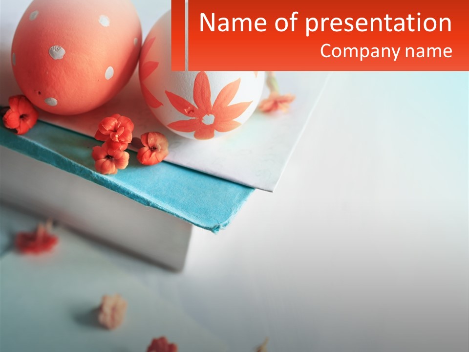 A Book With Two Eggs On Top Of It PowerPoint Template