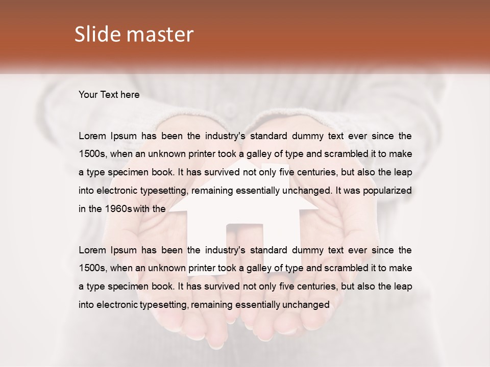 A Person Holding A Paper House In Their Hands PowerPoint Template