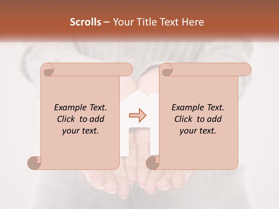 A Person Holding A Paper House In Their Hands PowerPoint Template