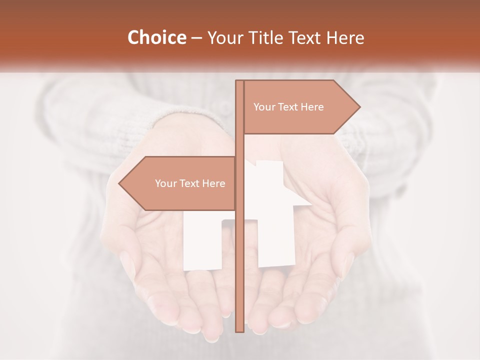 A Person Holding A Paper House In Their Hands PowerPoint Template