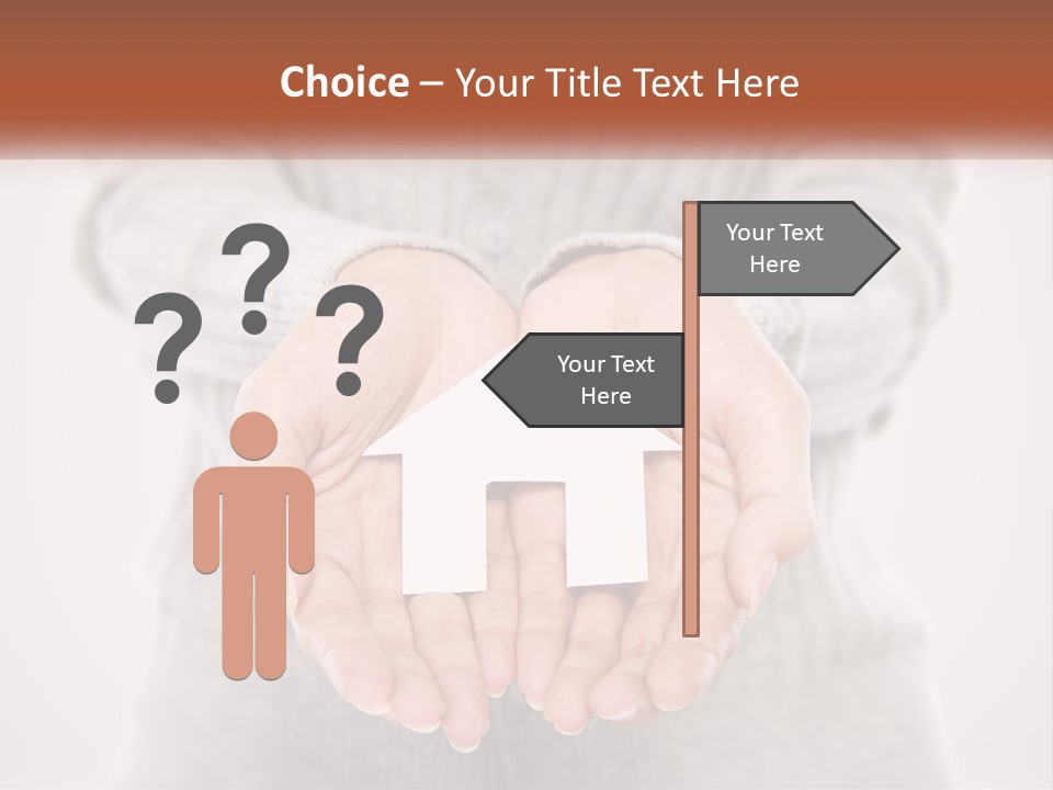 A Person Holding A Paper House In Their Hands PowerPoint Template