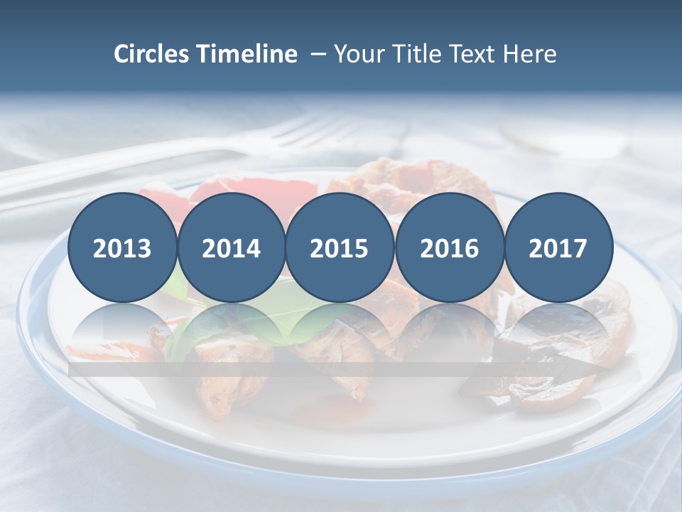 A White Plate Topped With Meat And Vegetables PowerPoint Template