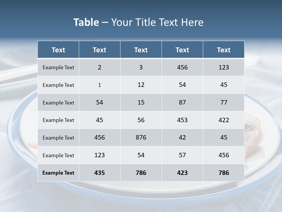 A White Plate Topped With Meat And Vegetables PowerPoint Template