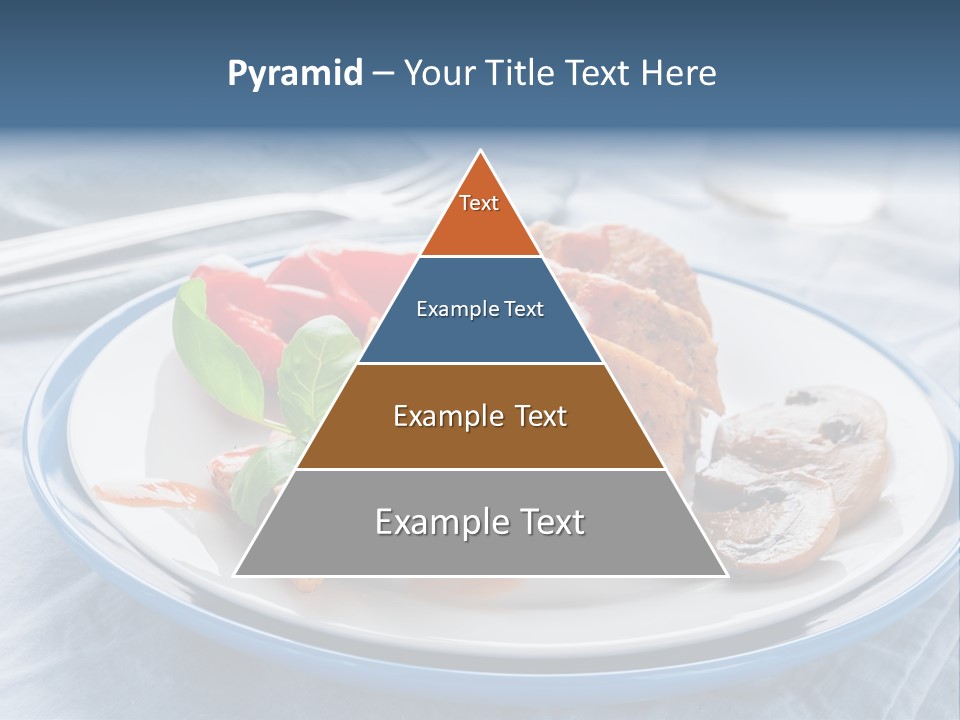 A White Plate Topped With Meat And Vegetables PowerPoint Template