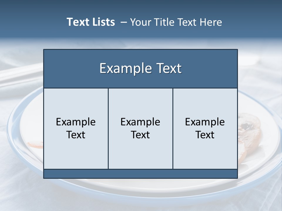 A White Plate Topped With Meat And Vegetables PowerPoint Template