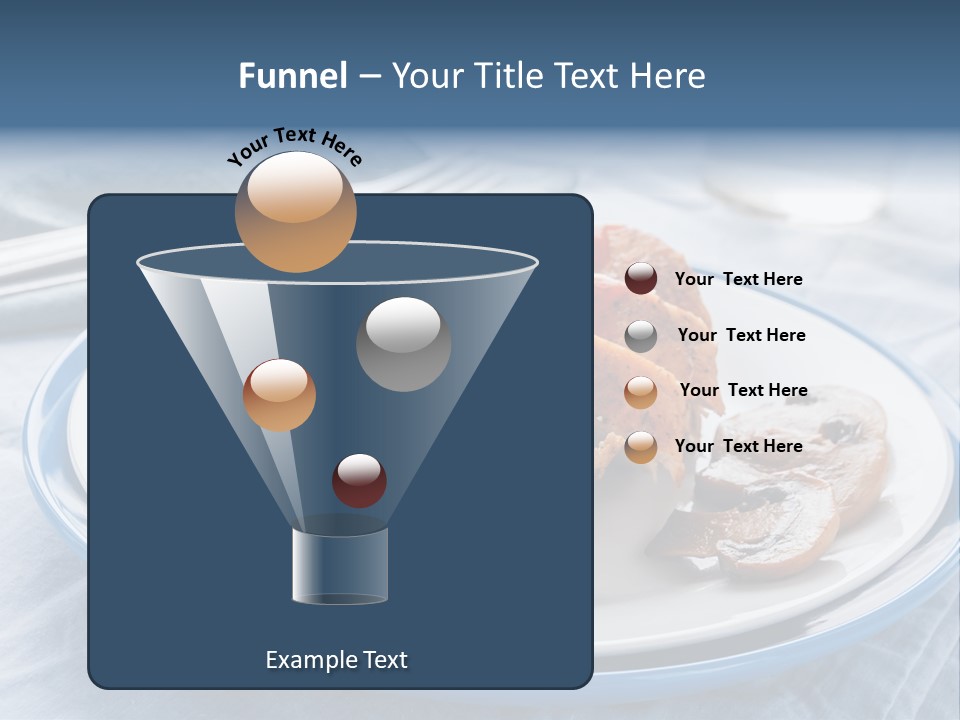 A White Plate Topped With Meat And Vegetables PowerPoint Template