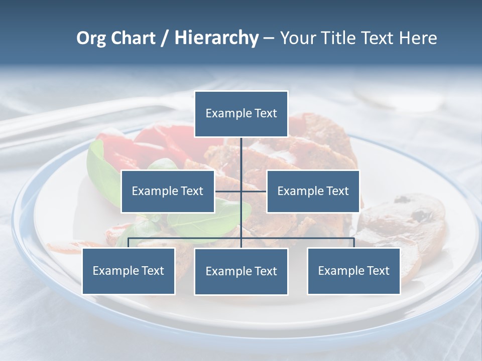 A White Plate Topped With Meat And Vegetables PowerPoint Template