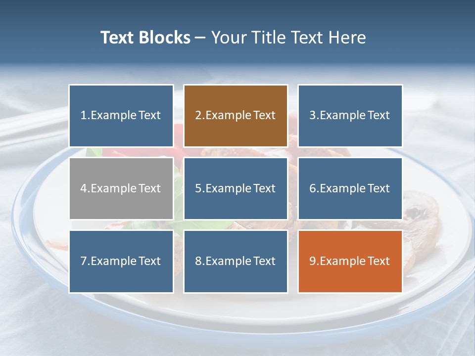 A White Plate Topped With Meat And Vegetables PowerPoint Template