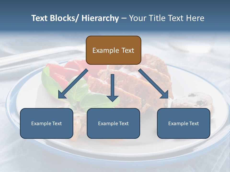 A White Plate Topped With Meat And Vegetables PowerPoint Template